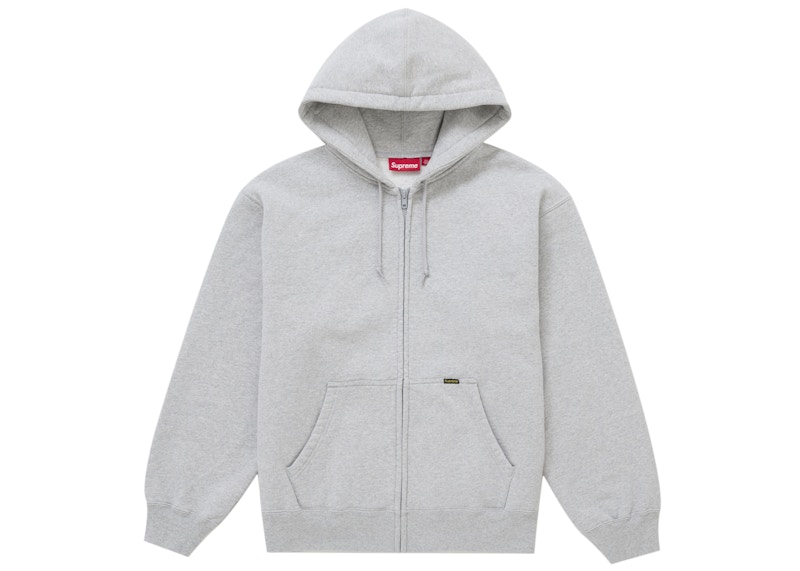 Supreme Work Zip Up Hooded Sweatshirt (SS25) Heather Grey