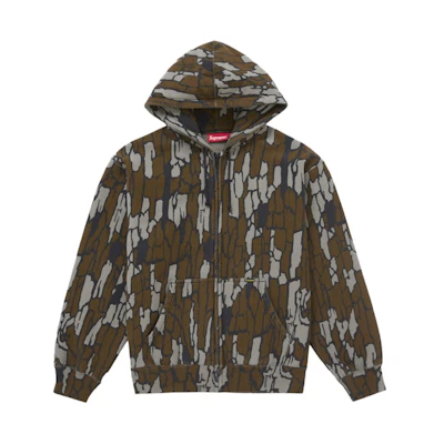 Supreme Work Zip Up Hooded Sweatshirt (SS25) Mossy Oak Trebark Camo