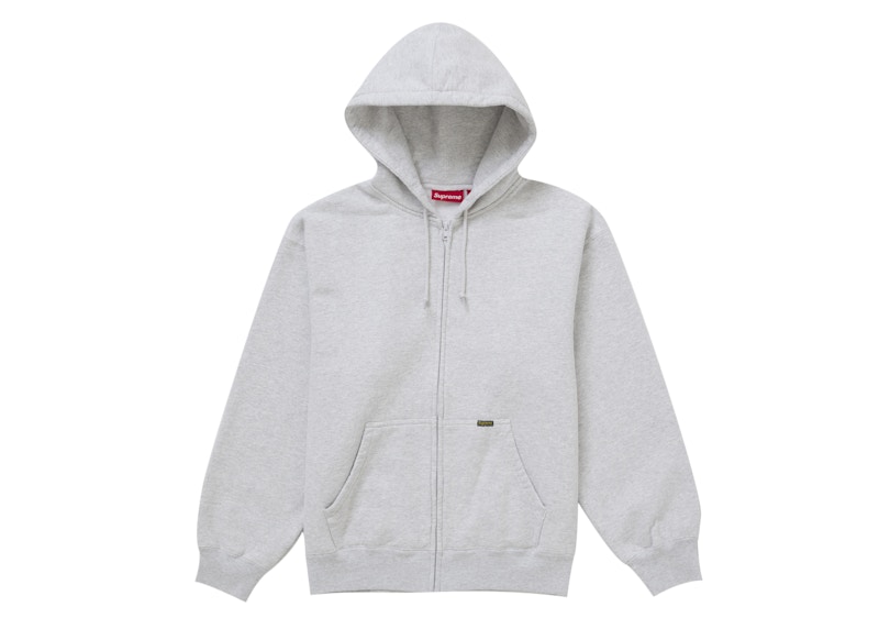 Supreme Work Zip Up Hooded Sweatshirt Ash Grey