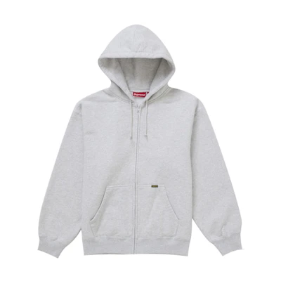 Supreme Work Zip Up Hooded Sweatshirt Ash Grey