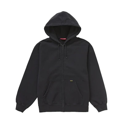 Supreme Work Zip Up Hooded Sweatshirt Black