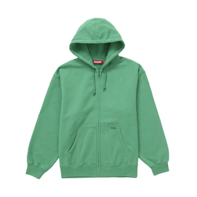 Supreme Work Zip Up Hooded Sweatshirt Green