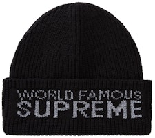 Supreme World Famous Beanie Black Supreme World Famous Beanie Black