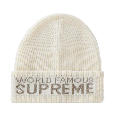 Supreme World Famous Beanie Natural