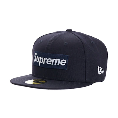 Supreme World Famous Box Logo New Era Navy