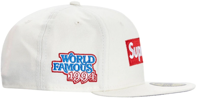 Supreme World Famous Caja Logo New Era Blanco Order Supreme World Famous Caja Logo New Era Blanco