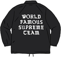 Supreme World Famous Coaches Jacket Black Supreme World Famous Coaches Jacket Black