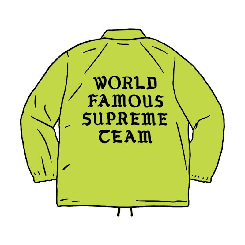 Supreme World Famous Coaches Jacket Lime