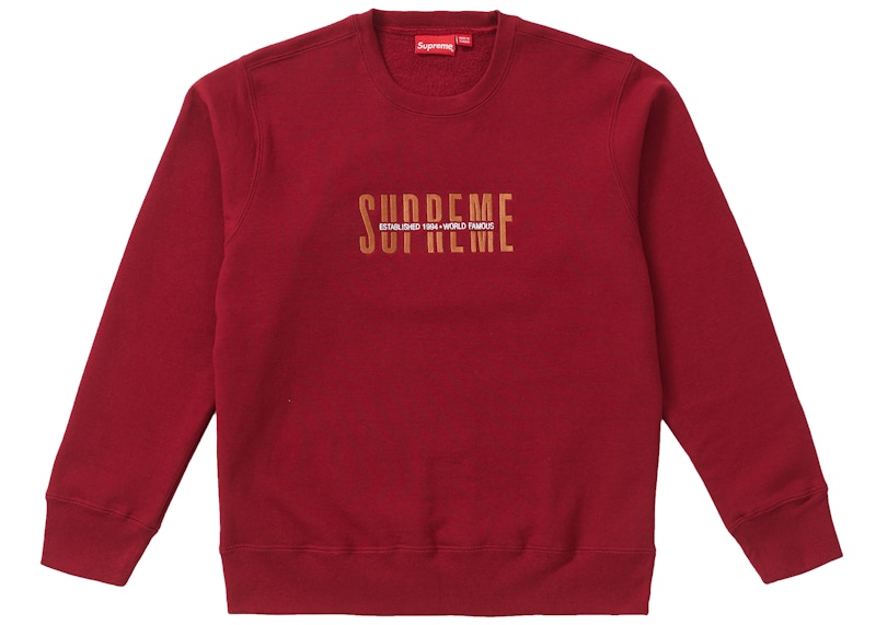 Buy Supreme Sudadera World Famous Crewneck Cardinal