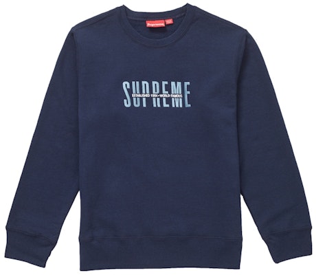 Supreme World Famous Crewneck Navy Buy Supreme World Famous Crewneck Navy