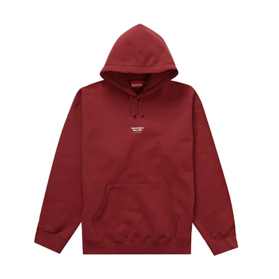 Supreme World Famous Micro Hooded Sweatshirt Dark Red