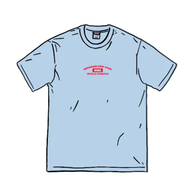Supreme World Famous S/S Top Light Slate
