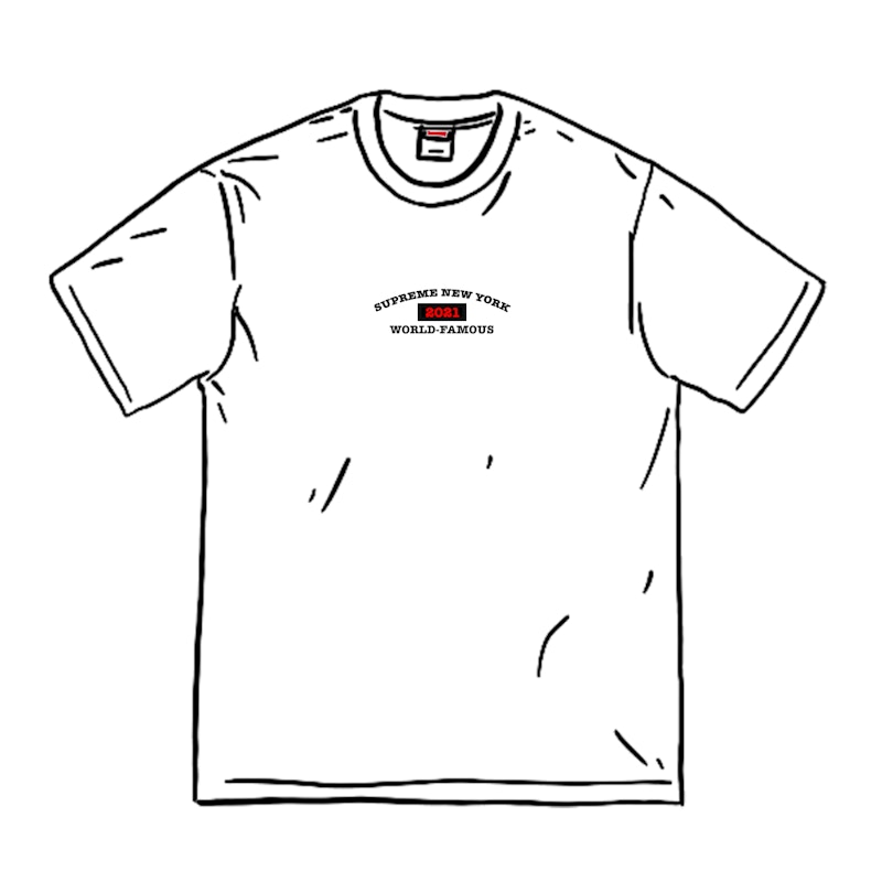 Buy 至高無上世界著名短袖上衣 白色