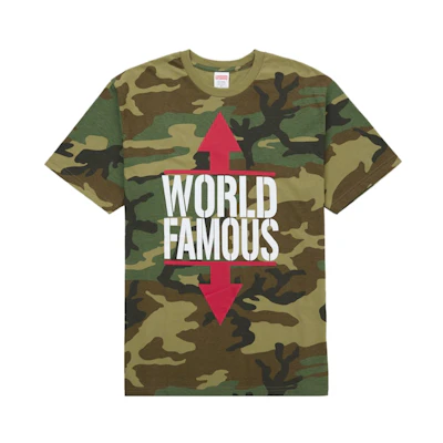 Supreme World Famous Tee Woodland Camo