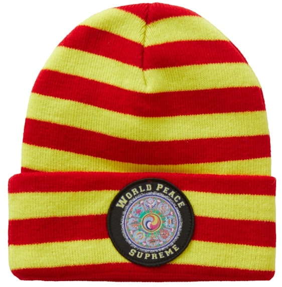 supreme-world-peace-beanie-red-stripe