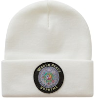 Supreme World Peace Beanie White