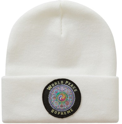 Supreme World Peace Beanie White Buy Supreme World Peace Beanie White