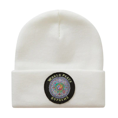 Supreme World Peace Beanie White