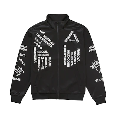 Supreme Worldwide Tricot Track Jacket Black