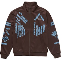 Supreme Worldwide Tricot Track Jacket Brown Supreme Worldwide Tricot Track Jacket Brown