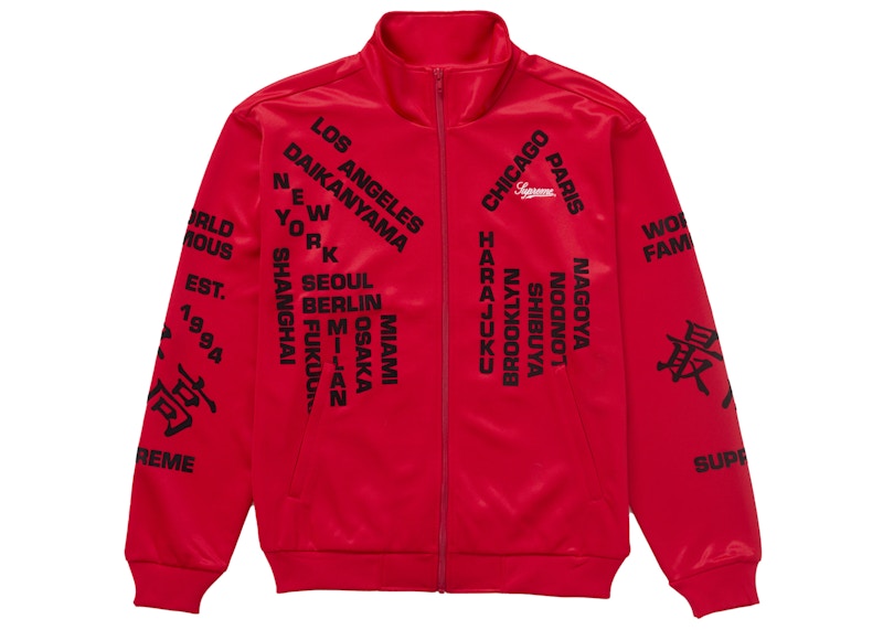 Supreme Worldwide Tricot Track Jacket Red