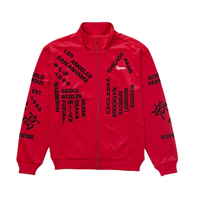 Supreme Worldwide Tricot Track Jacket Red