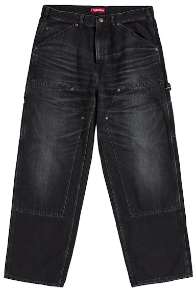 supreme-worn-double-knee-denim-painter-jean-washed-black