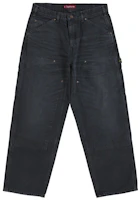 Supreme Worn Double Knee Painter Pant Black Supreme Worn Double Knee Painter Pant Black