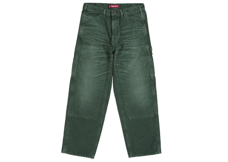 Supreme Worn Double Knee Painter Pant Green