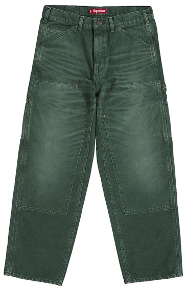 supreme-worn-double-knee-painter-pant-green