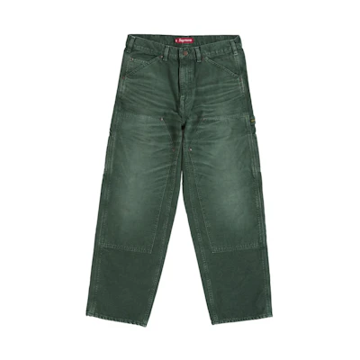 Supreme Worn Double Knee Painter Pant Green