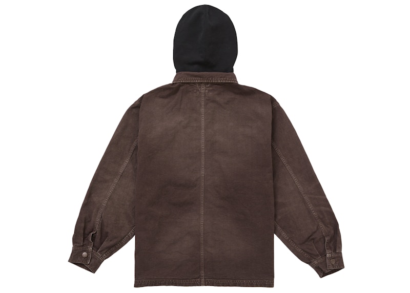 Order Supreme 仿旧连帽工装外套 棕色