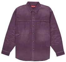 Supreme Worn Snap Painter Shirt Purple Supreme Worn Snap Painter Shirt Purple