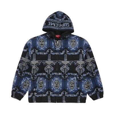 Supreme Woven Hooded Jacket Blue