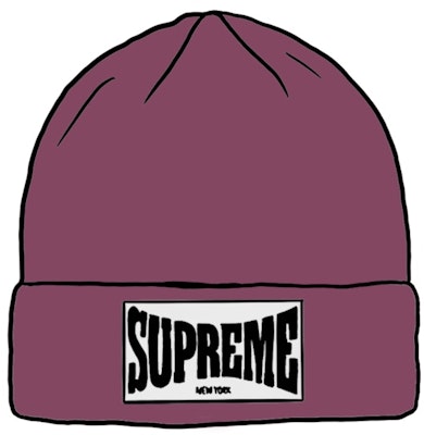 Supreme Gorro de Punto Etiqueta Tejida Púrpura Polvoriento Buy Supreme Gorro de Punto Etiqueta Tejida Púrpura Polvoriento