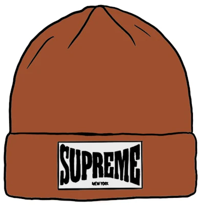 Supreme Woven Label Beanie Rust Buy Supreme Woven Label Beanie Rust