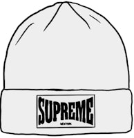 Supreme Woven Label Beanie White
