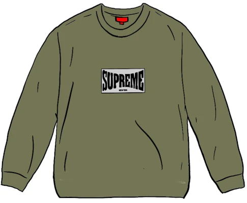 Supreme Camiseta Manga Larga Etiqueta Tejida Verde Oliva Buy Supreme Camiseta Manga Larga Etiqueta Tejida Verde Oliva