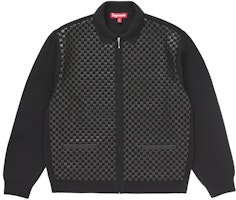 Supreme Woven Leather Zip Up Cardigan (FW24) Black Supreme Woven Leather Zip Up Cardigan (FW24) Black