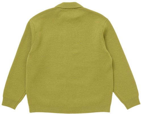 Supreme Woven Leather Zip Up Cardigan (FW24) Green Order Supreme Woven Leather Zip Up Cardigan (FW24) Green
