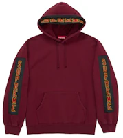 Supreme Woven Patches Hooded Sweatshirt Dark Red Supreme Woven Patches Hooded Sweatshirt Dark Red