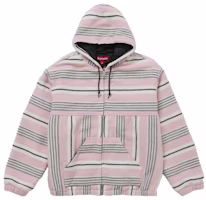 Supreme Woven Stripe Hooded Jacket Pink Supreme Woven Stripe Hooded Jacket Pink