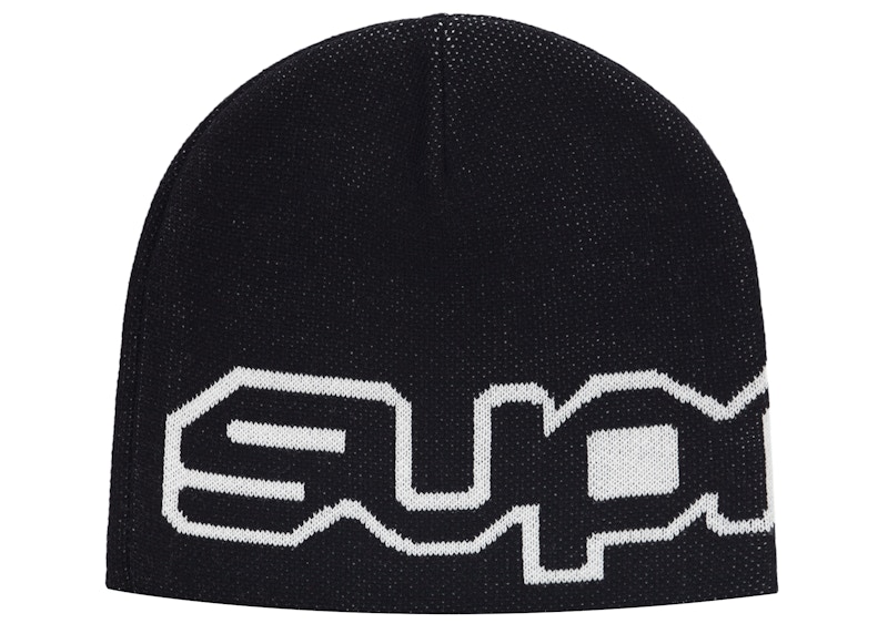 Buy Supreme Topi Beanie Hitam Logo Wrap