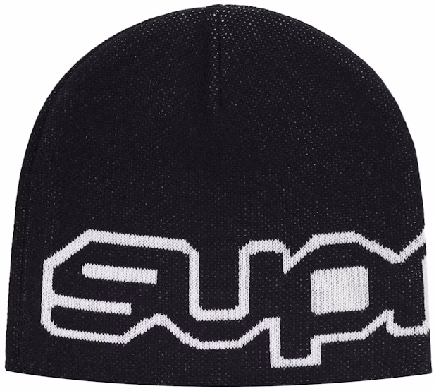 supreme-wrap-logo-beanie-black