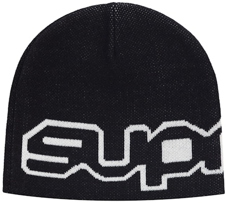 Supreme Wrap Logo Beanie Black Buy Supreme Wrap Logo Beanie Black
