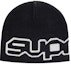 Buy Supreme Wrap Logo Beanie Black
