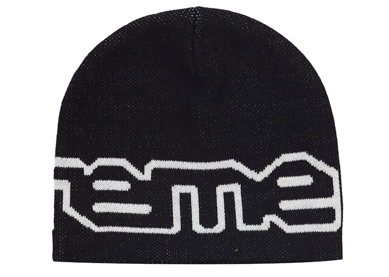 Order Supreme Topi Beanie Hitam Logo Wrap