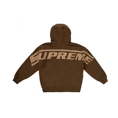 Supreme Wrapped Half Zip Hooded Sweatshirt Dusty Brown