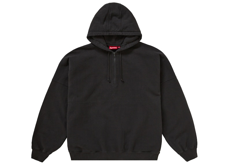 Order Supreme Sudadera Con Capucha Cremallera Media Negra Lavada