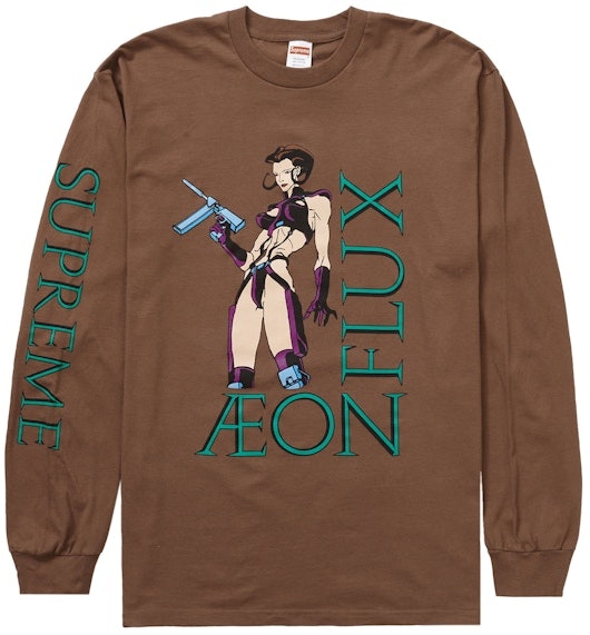 supreme-x-aeon-flux-l-s-tee-brown
